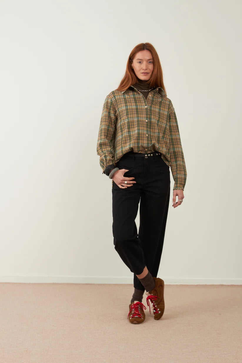Chemise Boyish – Carreaux verts – Loëla