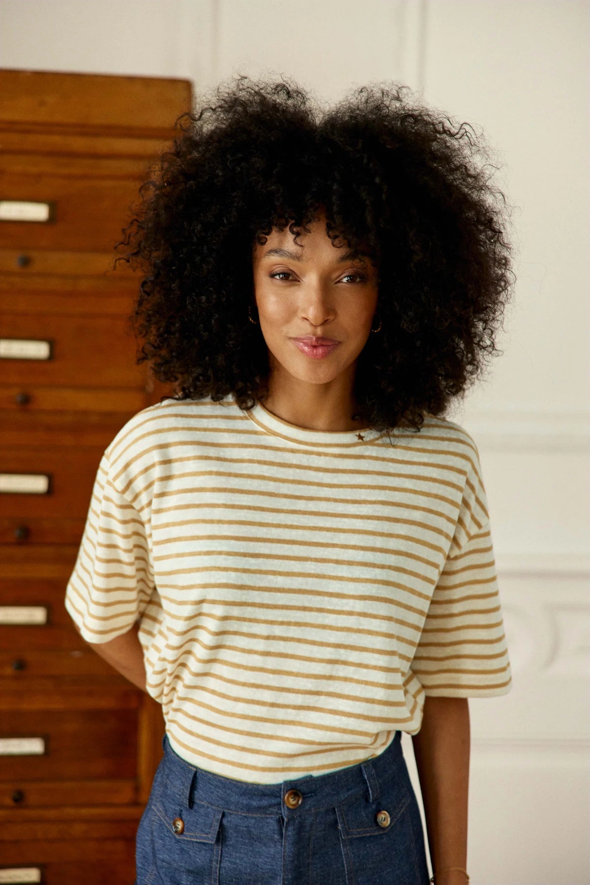 T-shirt Tais – Ecru/beige – Loëla