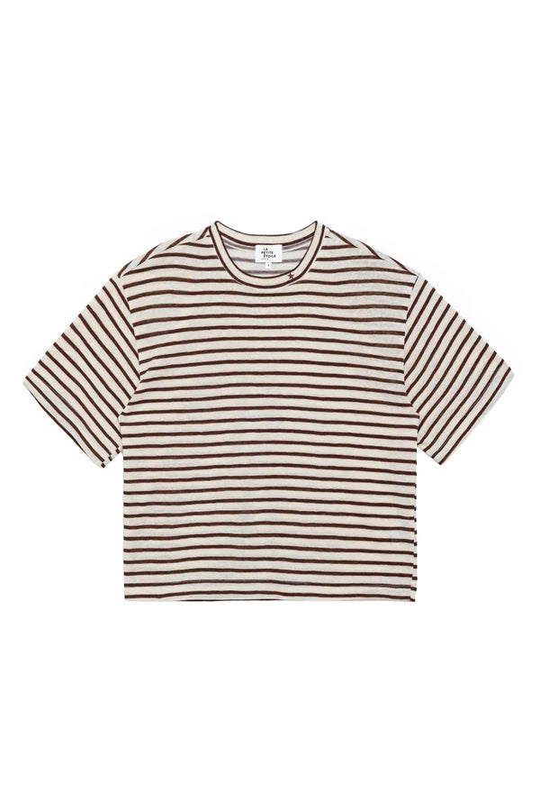 T-shirt Tais – Ecru/marron – Loëla