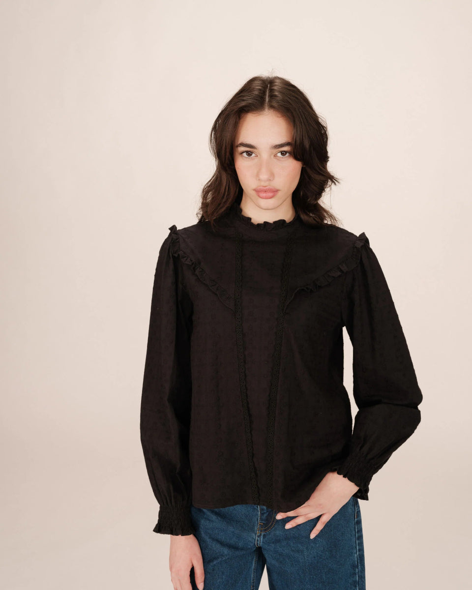 Blouse Féminine Grace Et Mila - Taille L - Bleu - Occasion En Très Bon état