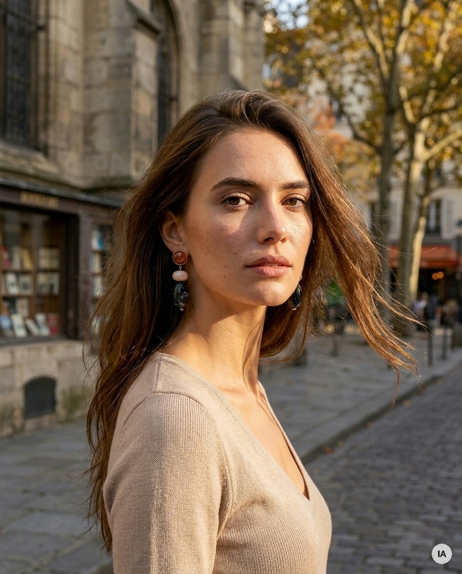 BOUCLES D'OREILLES GIULIA NOIR - BOHM Boucles d'oreilles — Image générée par IA