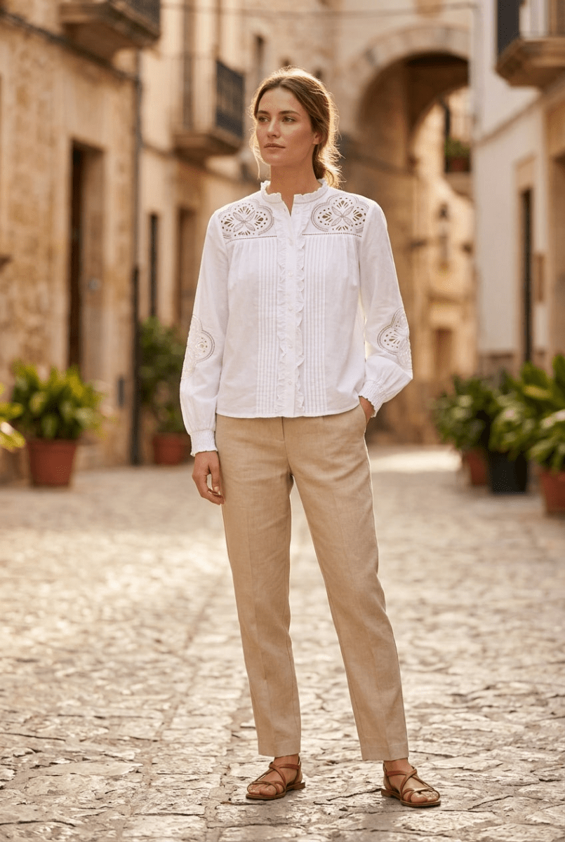 CHEMISIER SWANN Blanc - RUE MAZARINE TOP