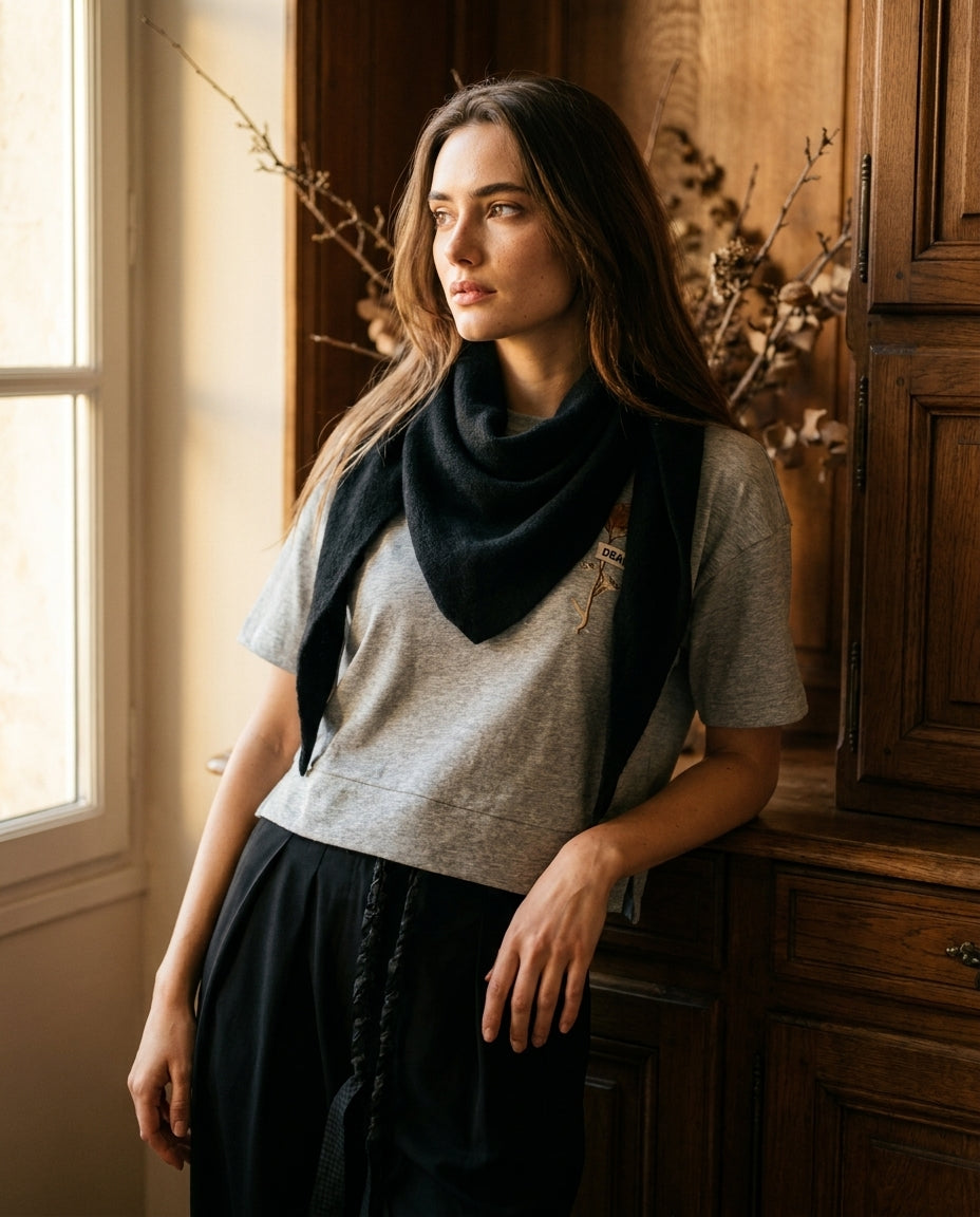 ÉCHARPE CLEON NOIR - ORFEO PULL