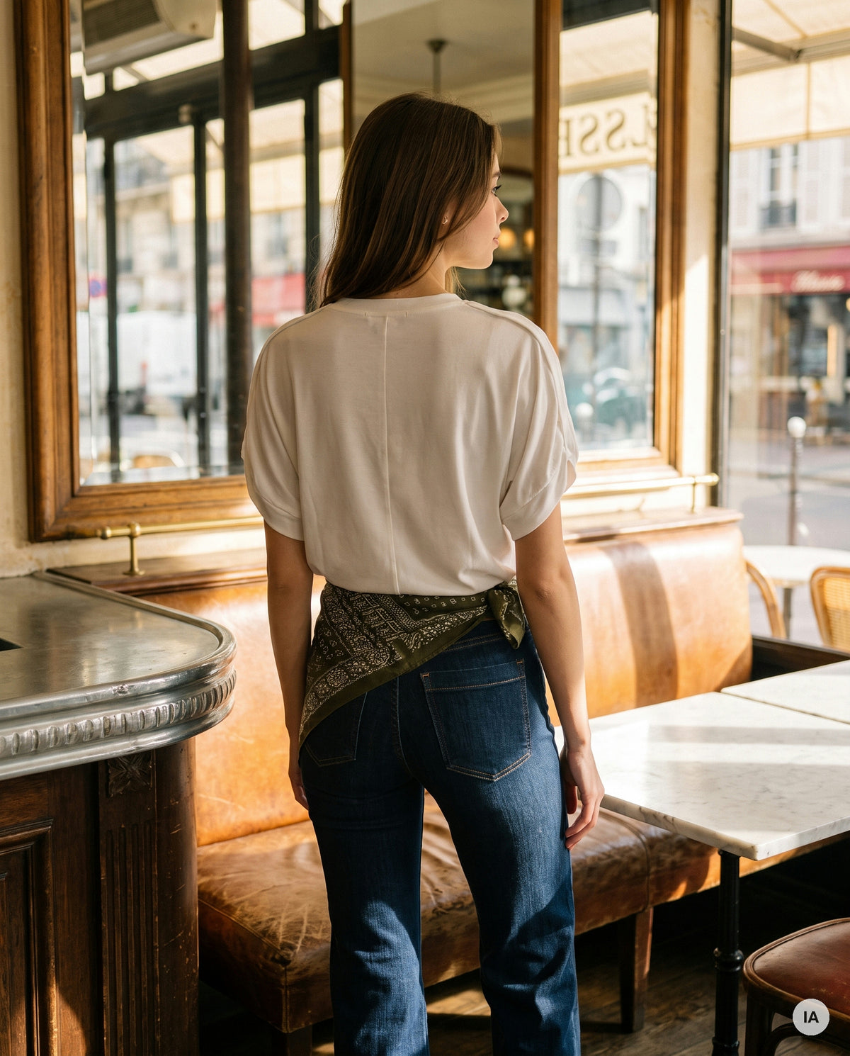 FOULARD CLARICE KAKI - YCOO Ceinture — Image générée par IA
