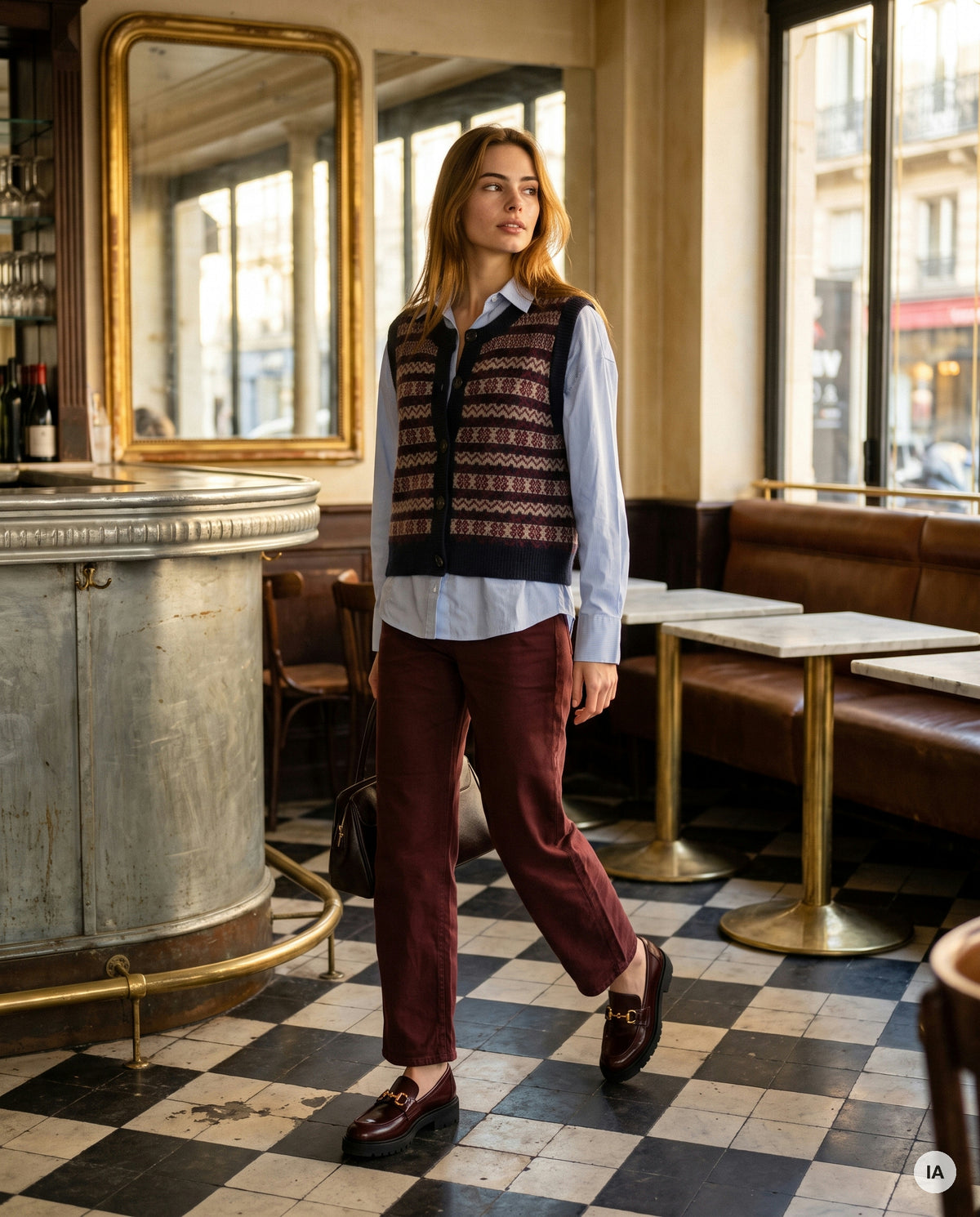 GILET ALIENA NAVY - ORFEO Pull — Image générée par IA