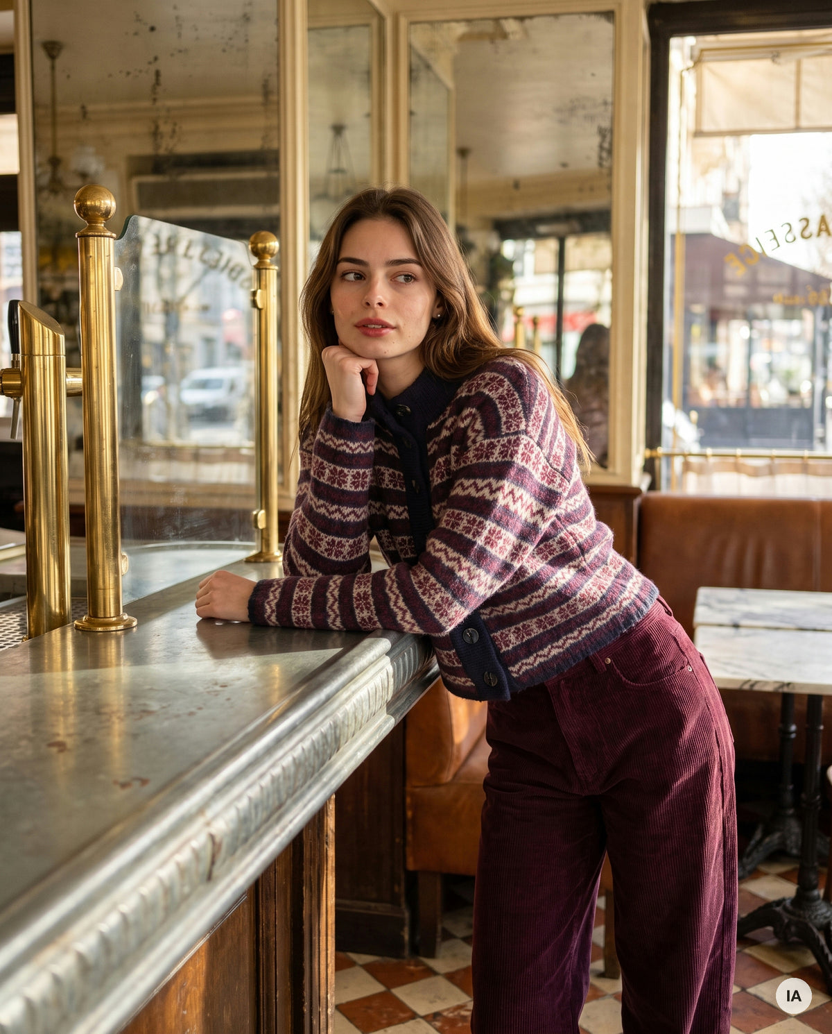 GILET BRIGITTA NAVY - ORFEO Pull — Image générée par IA