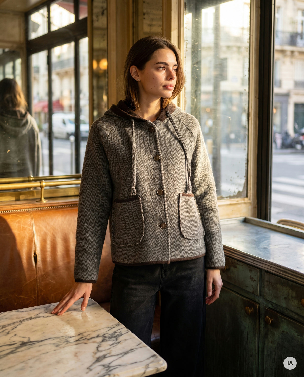GILET BRISEIS CARBONNE - ORFEO PULL — Image générée par IA