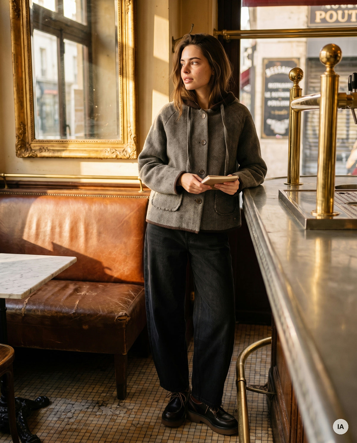 GILET BRISEIS CARBONNE - ORFEO PULL — Image générée par IA