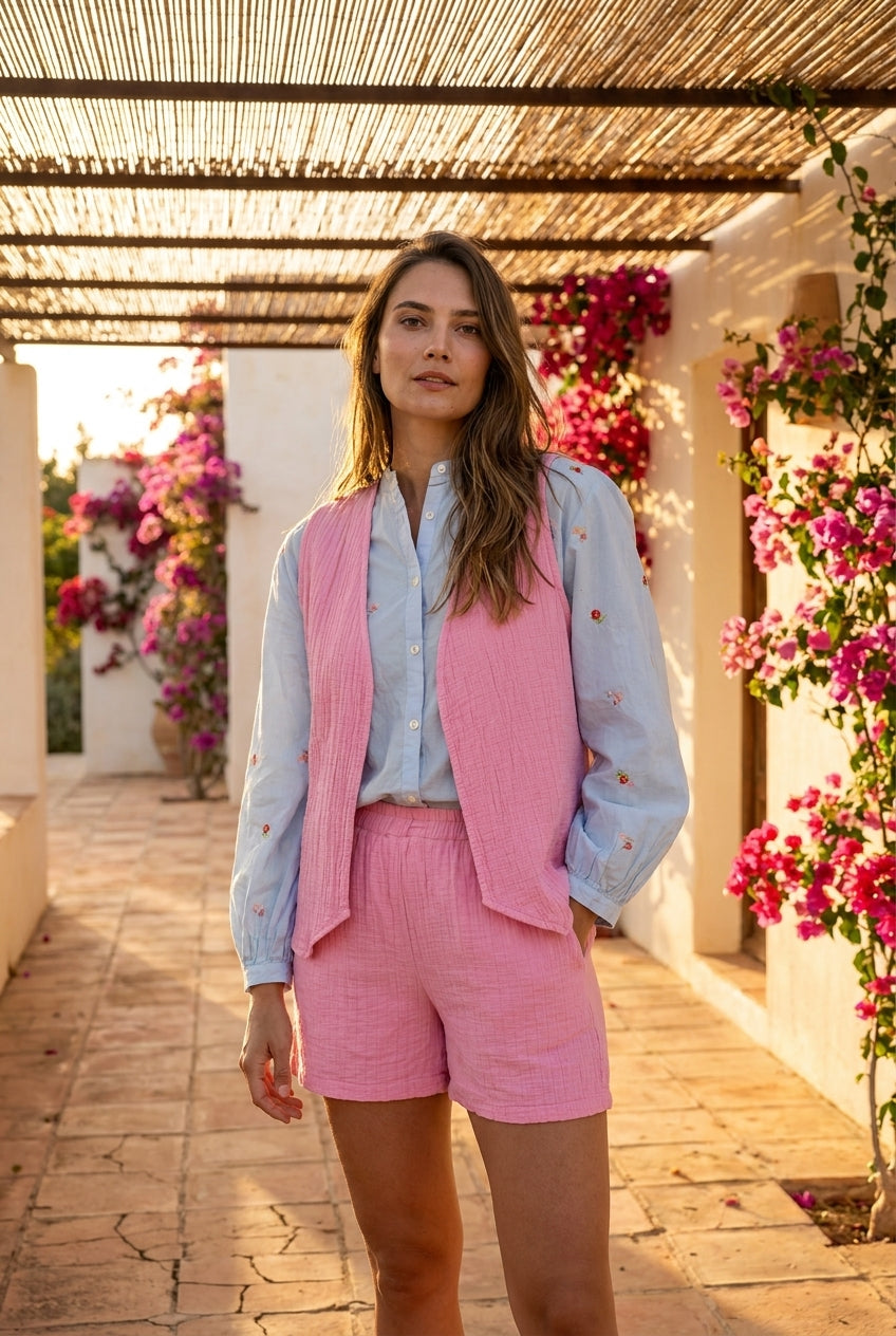GILET MARBELLA ROSE - ARTY BLUSH Gilet