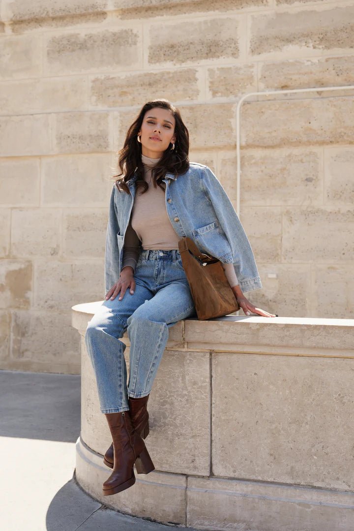 Pantalon Brandy BLEU MOYEN CLAIR - ORAIJE Pantalon