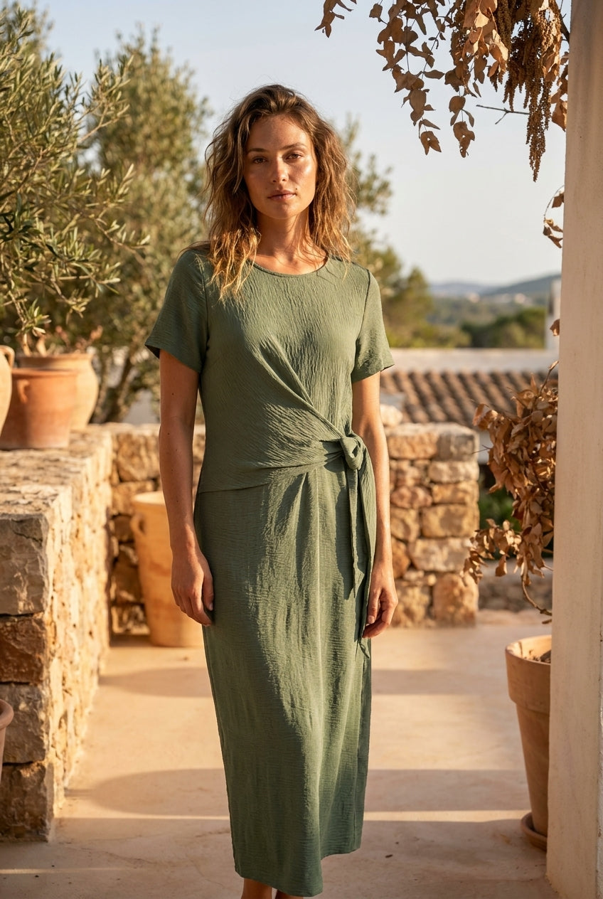 ROBE DORIANE KAKI - YCOO Robe