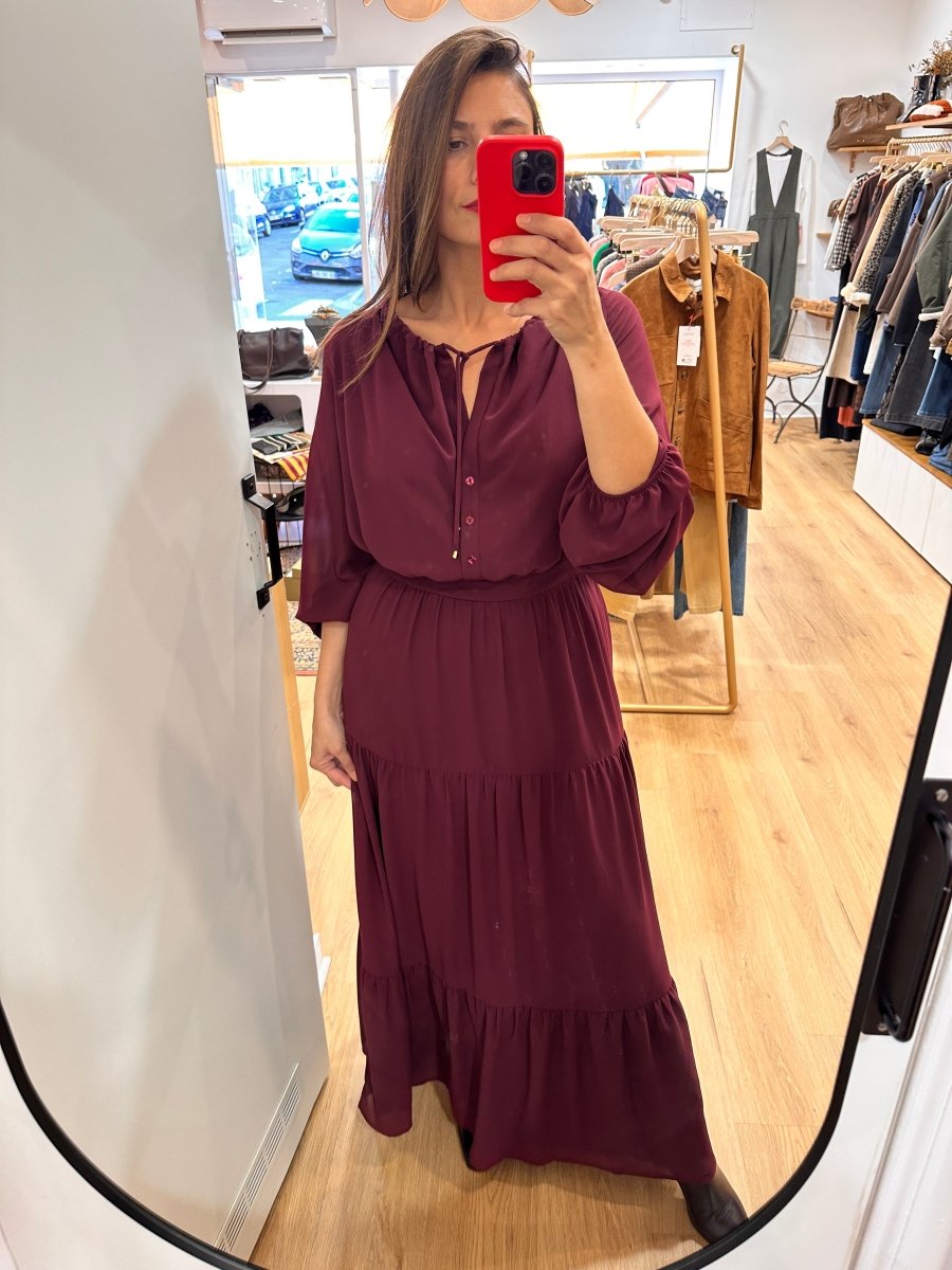 Robe Jodie BORDEAUX - JANE WOOD Robe
