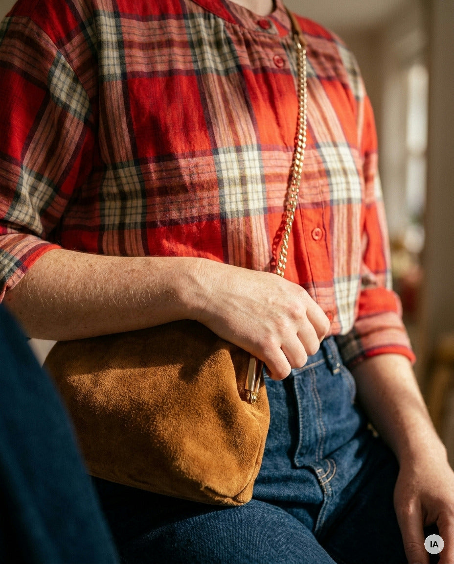 SAC BANDOULIERE EDGARD CAMEL - CINNAMON Sac à main — Image générée par IA