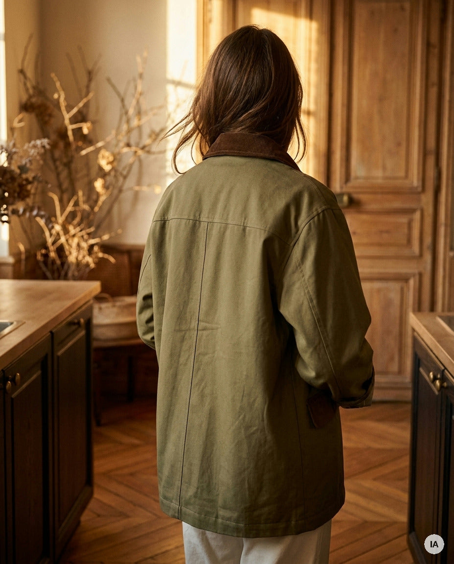 VESTE DUSTY BEIGE - ORFEO VESTE — Image générée par IA