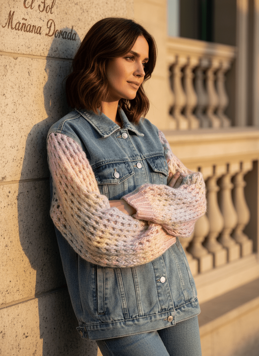Veste NIAM BLEU ET MULTICO - ADORE VESTE