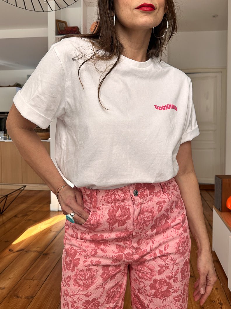 T-shirt Agathe BLANC - Loëla Top pour femme