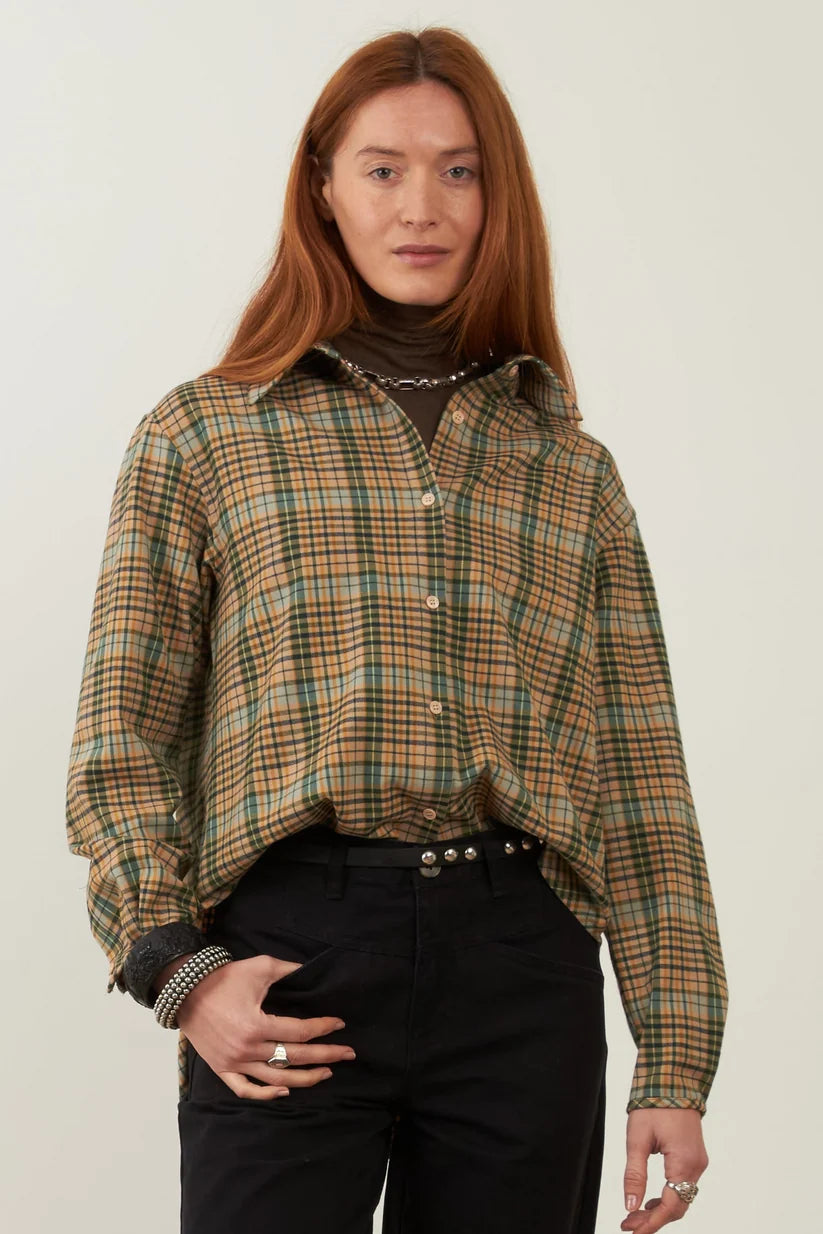 Chemise Boyish – Carreaux verts – Loëla