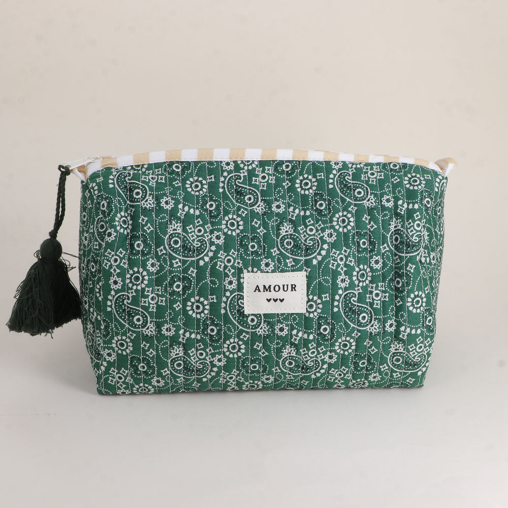 Grande trousse - jolis motifs et AMOUR avec 3 coeurs