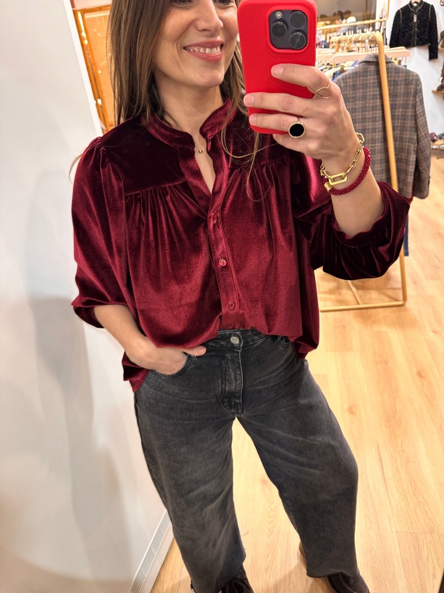 Blouse Louise BORDEAUX - RUE DES ABBESSES Top