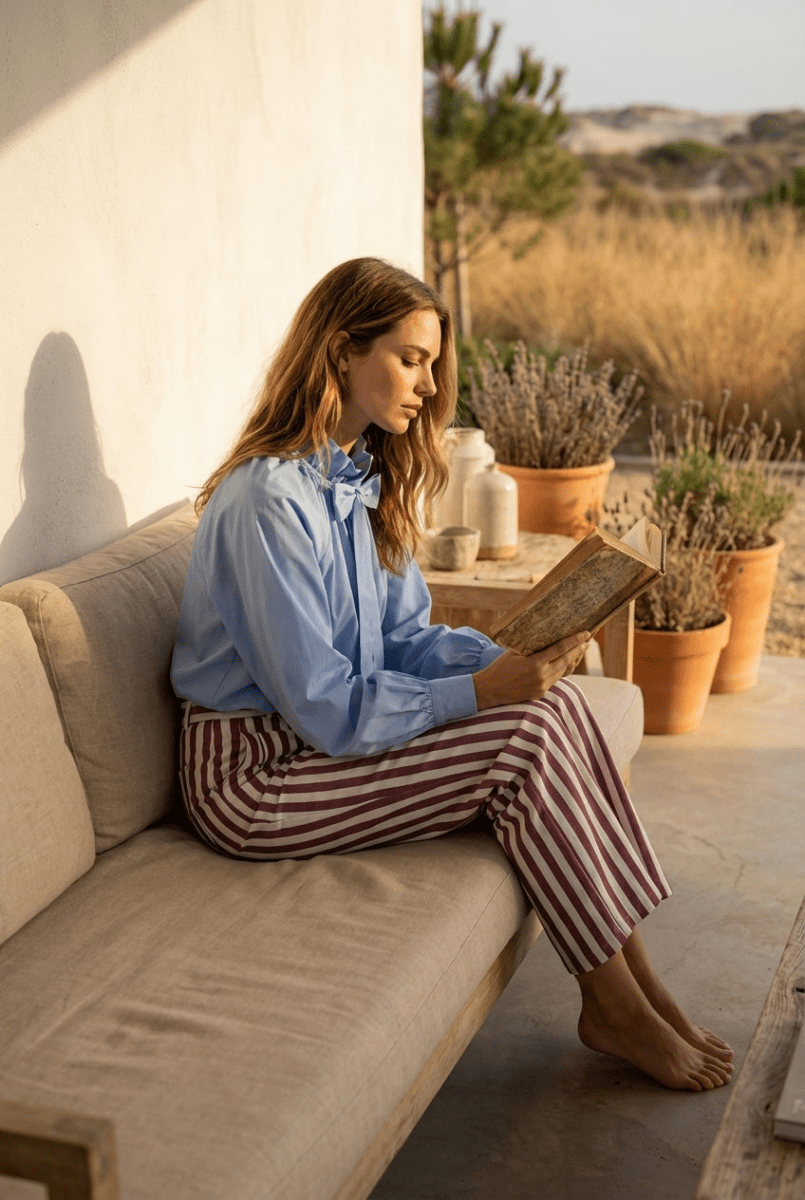 Chemise Nuria BLEU - YCOO Top