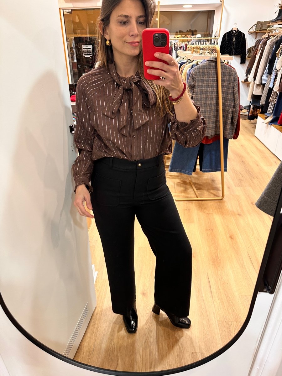 Chemise Sonia CHOCOLAT - ATELIER EVENE Top