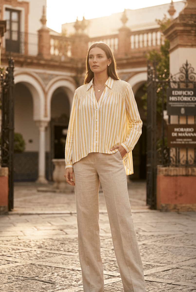 CHEMISIER BELLADONNA Jaune - RUE MAZARINE TOP