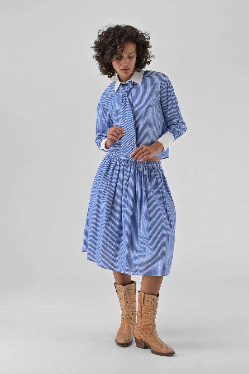 CHEMISIER HANNAEL RAYURES BLEUES - ORFEO TOP