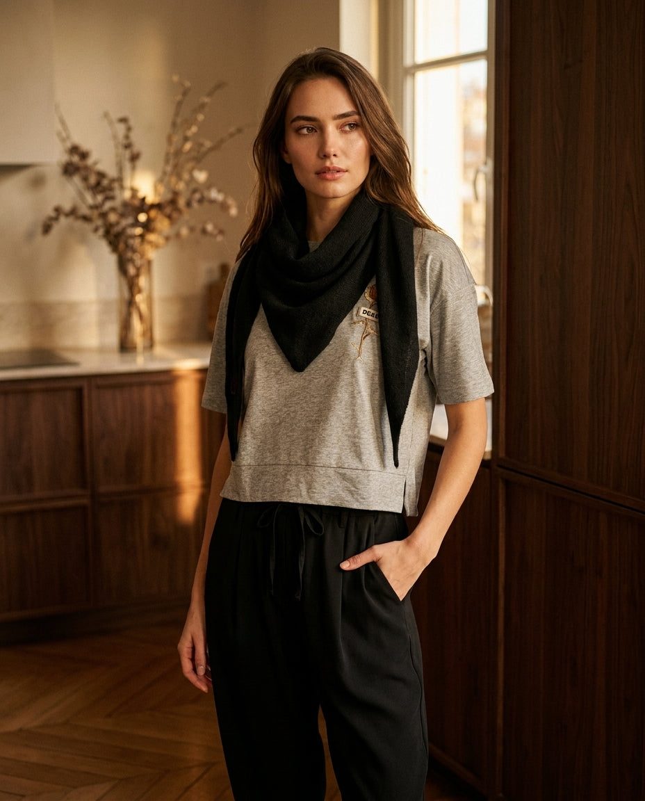 ÉCHARPE CLEON NOIR - ORFEO PULL