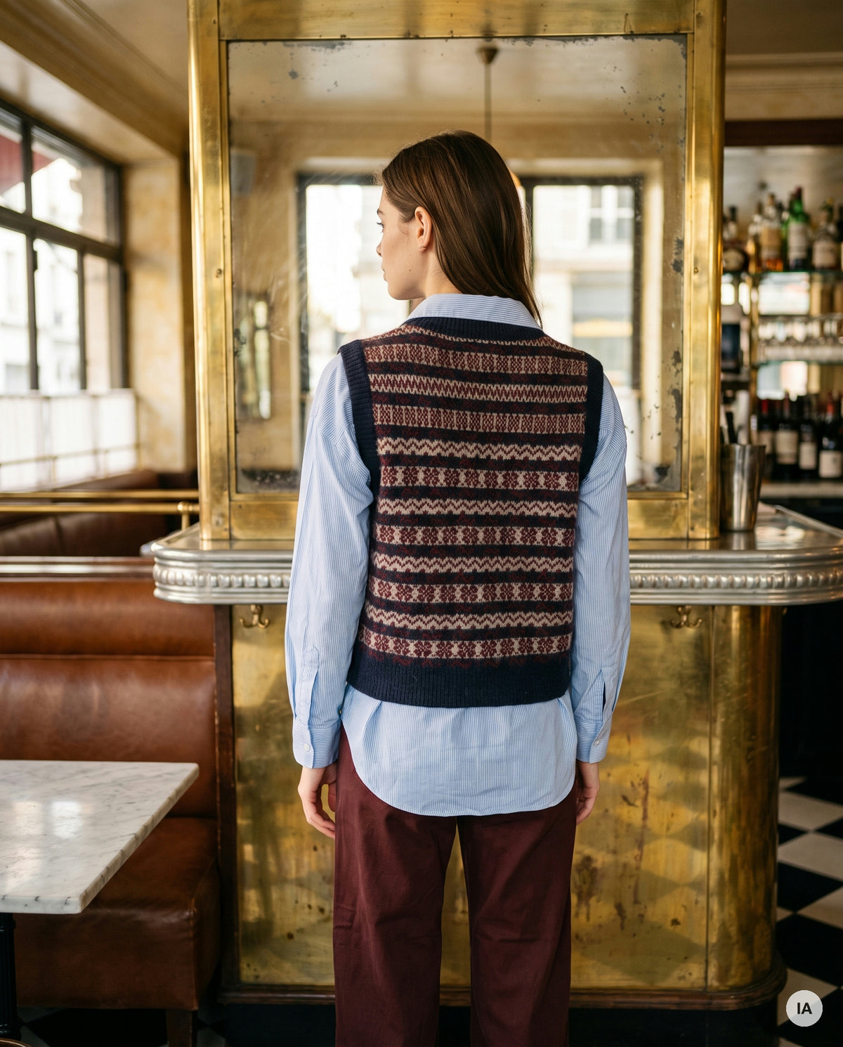 GILET ALIENA NAVY - ORFEO Pull — Image générée par IA