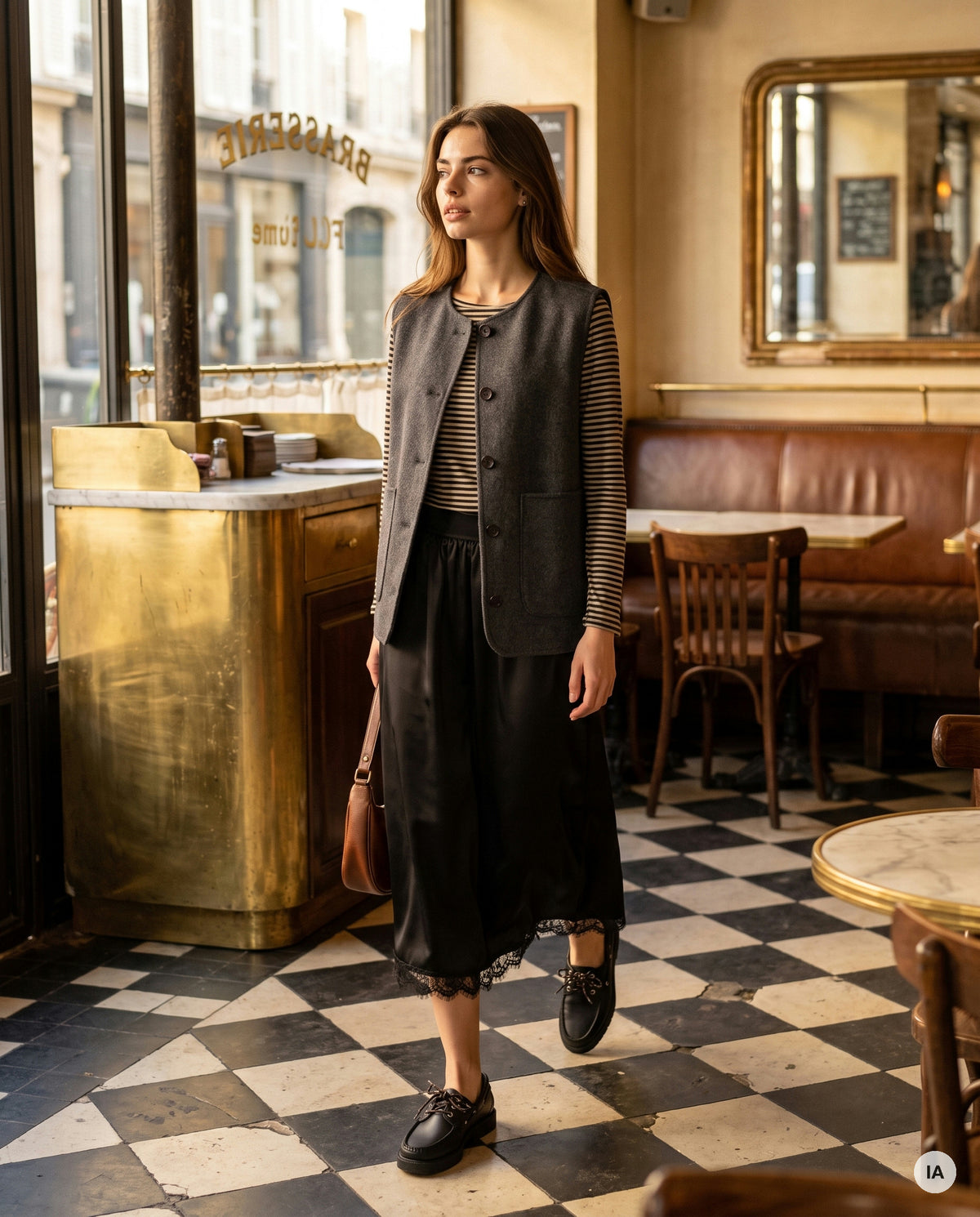 GILET BETY GRIS - OPULLENCE Gilet — Image générée par IA