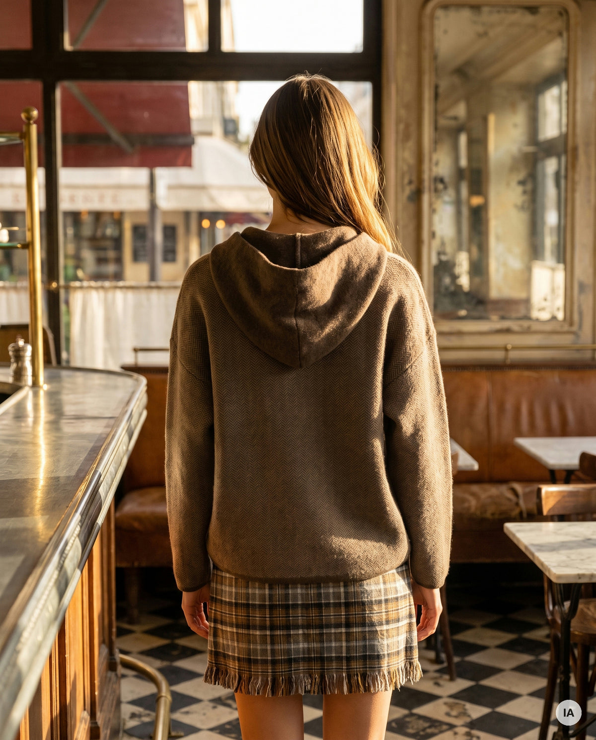 GILET BRISEIS CHOCOLAT - ORFEO PULL — Image générée par IA