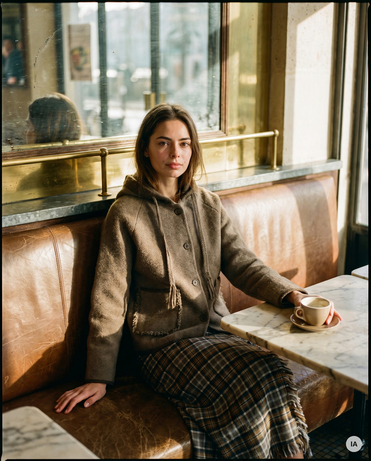 GILET BRISEIS CHOCOLAT - ORFEO PULL — Image générée par IA
