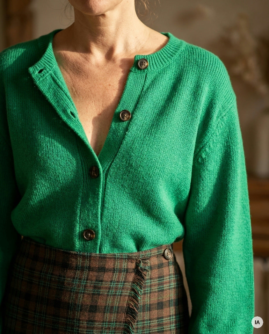 GILET WAYRA VERT - ORFEO PULL — Image générée par IA