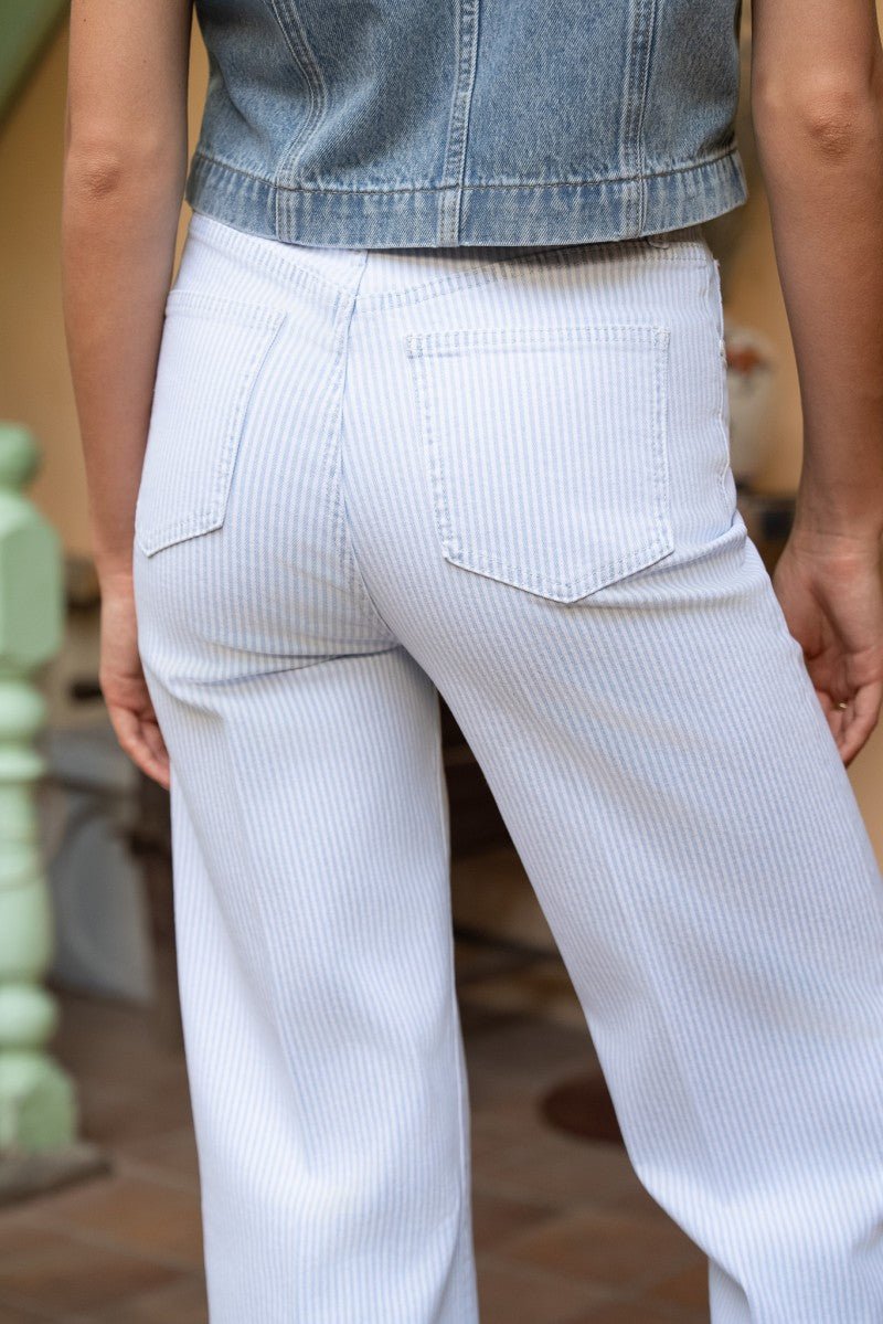 Jean Cropped Wide - Windy BLEU MOYEN - ORAIJE Pantalon