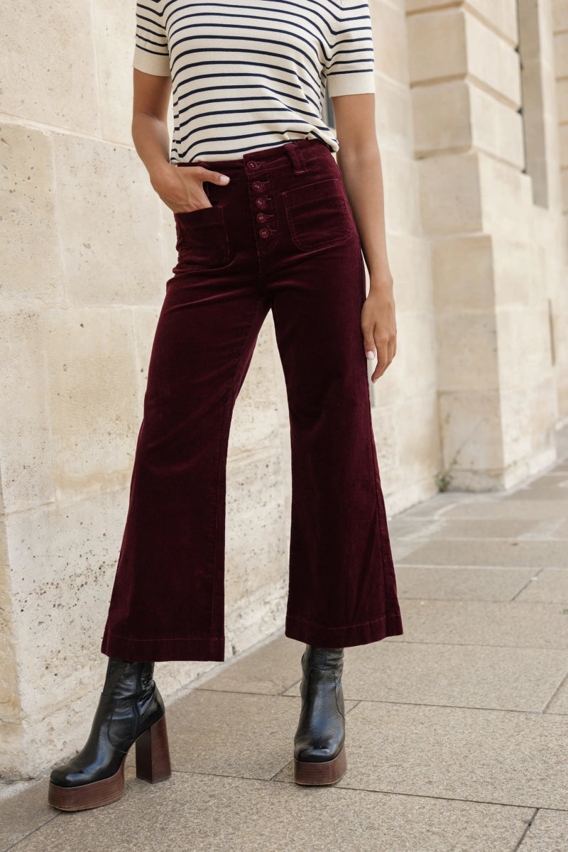 Jeans Viviane BORDEAUX - ORAIJE Pantalon