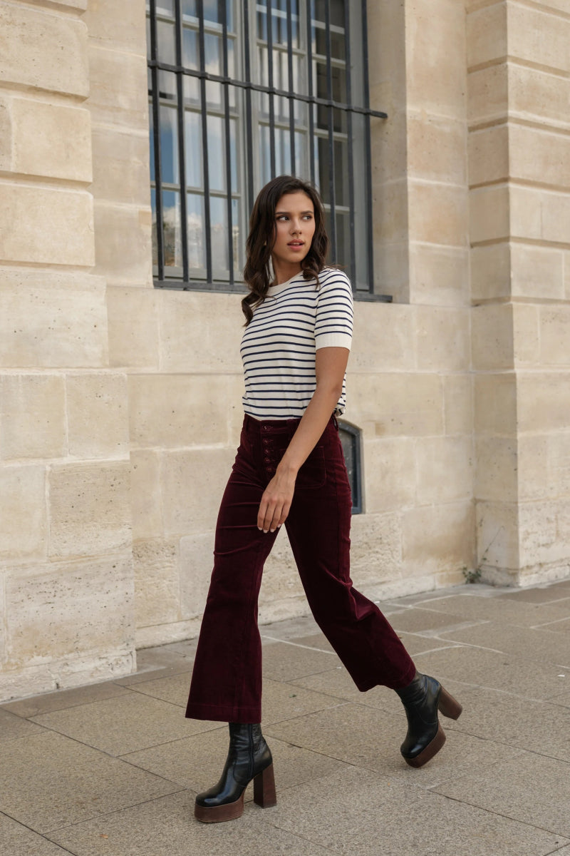 Jeans Viviane BORDEAUX - ORAIJE Pantalon