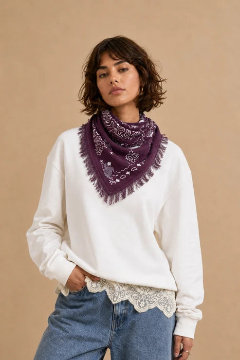 Foulard Lucky – Animaux burgundy – Loëla