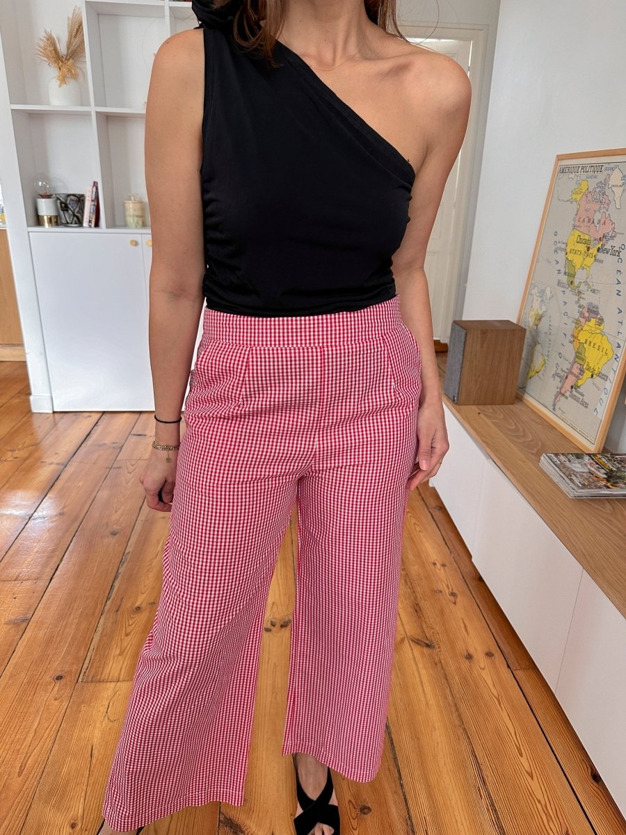 Pantalon Bardot ROUGE - Loëla Pantalon pour femme