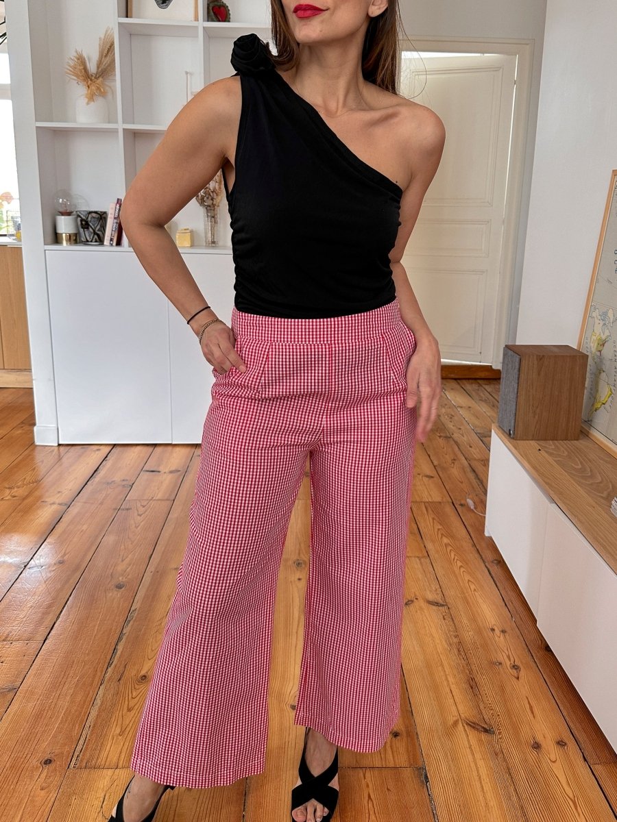 Pantalon Bardot ROUGE - Loëla Pantalon pour femme