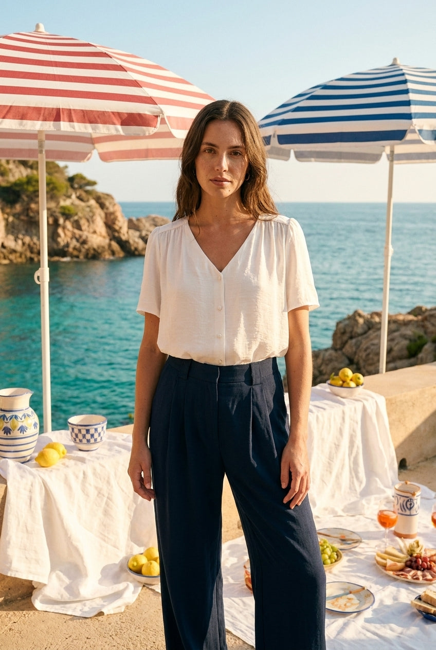 PANTALON CLOVIS BLEU - YCOO Pantalon