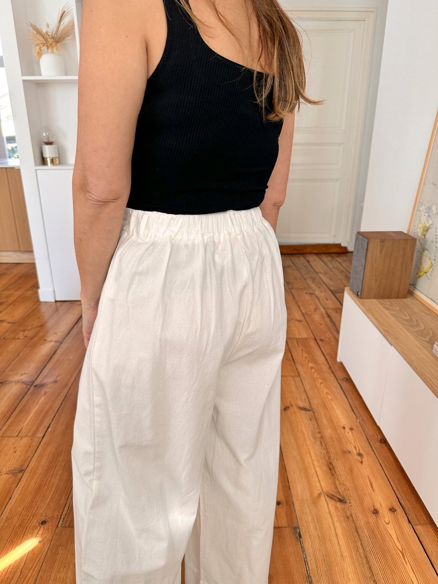 Pantalon Pakita BLANC - LAUREPLUSMAX Pantalon pour femme
