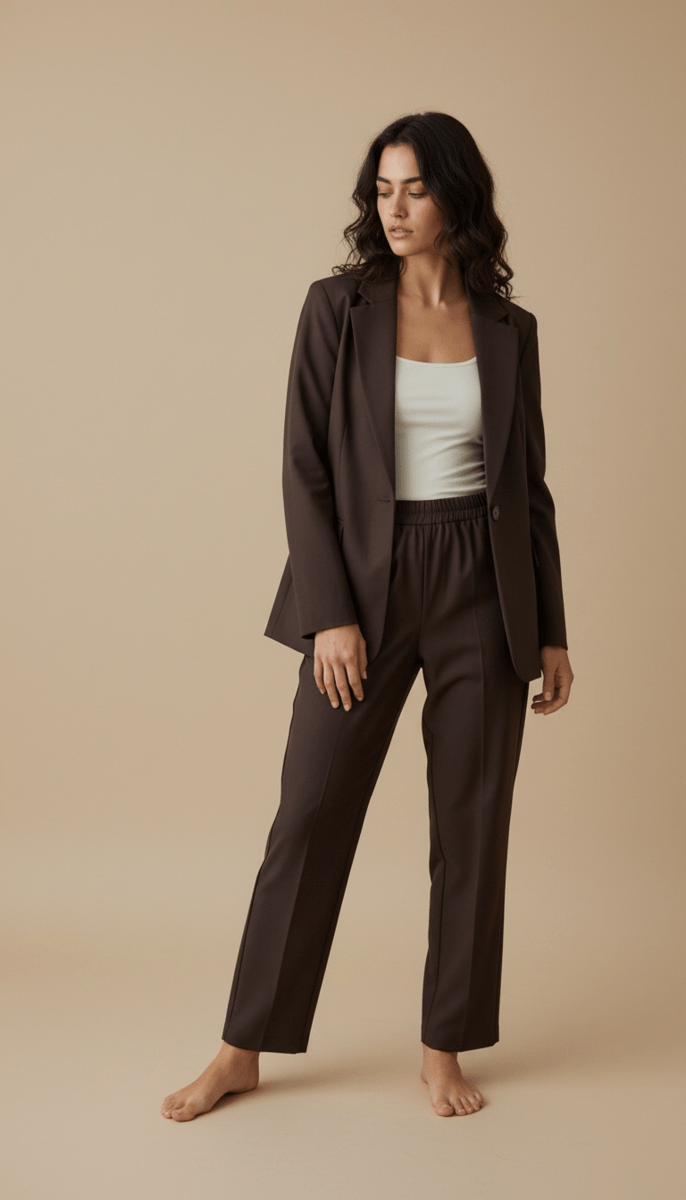 Pantalon Panel CHOCOLAT - OPULLENCE Pantalon