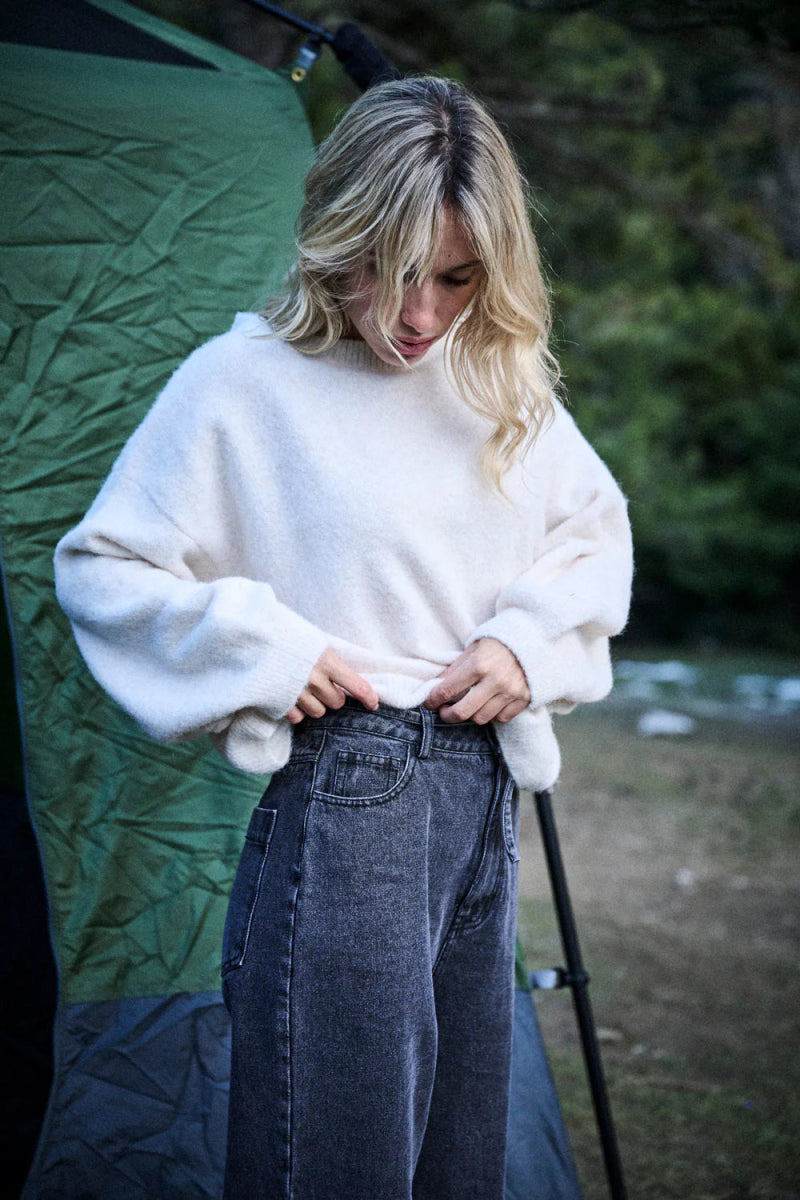 Pantalon Percy DENIM CARBONE - LAUREPLUSMAX Pantalon