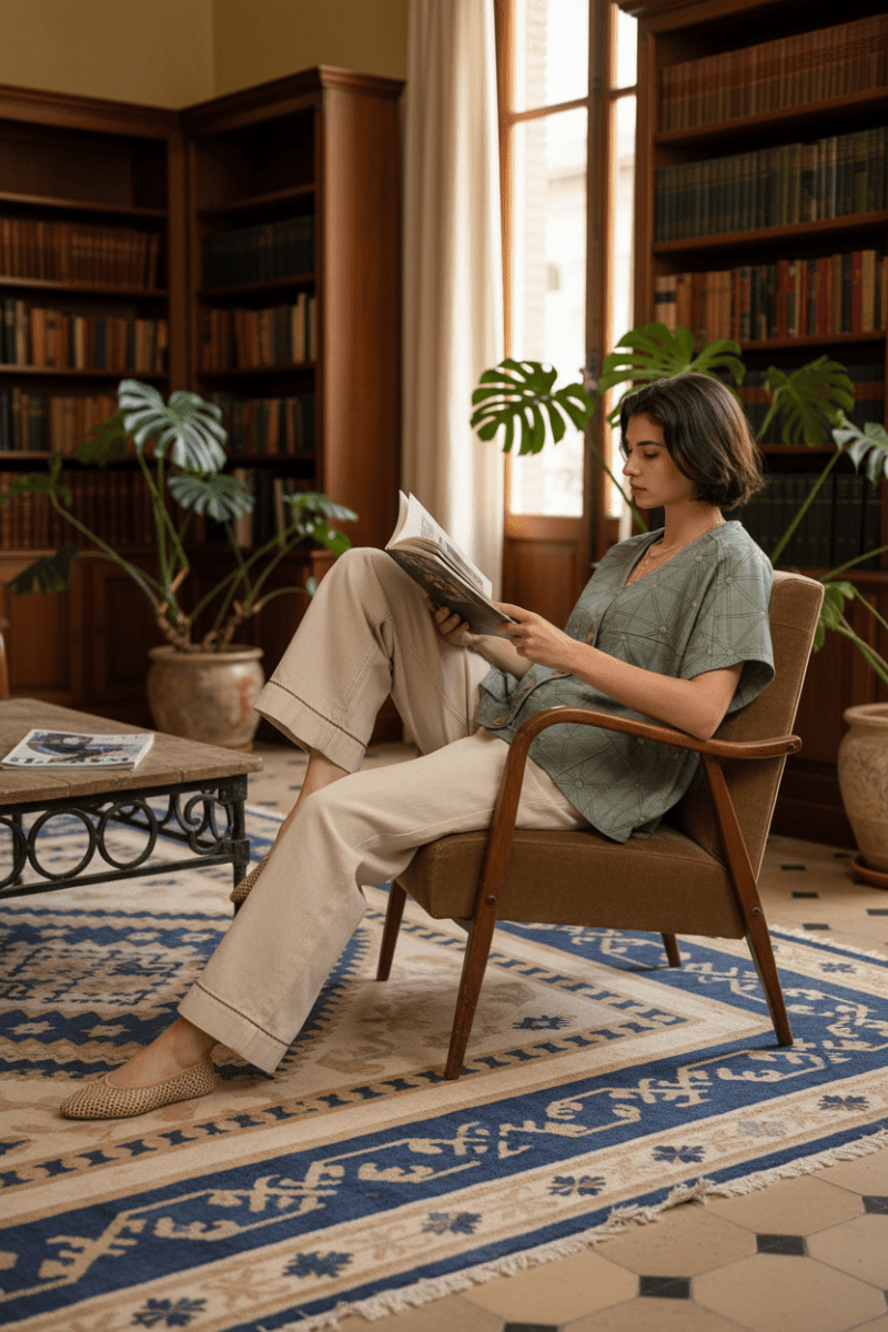 PANTALON ULRICH Beige - ORFEO Pantalon