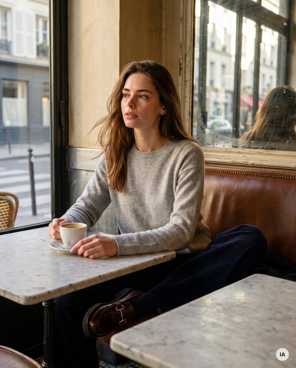 PULL SAMBA GRIS CHINE - ORFEO PULL — Image générée par IA