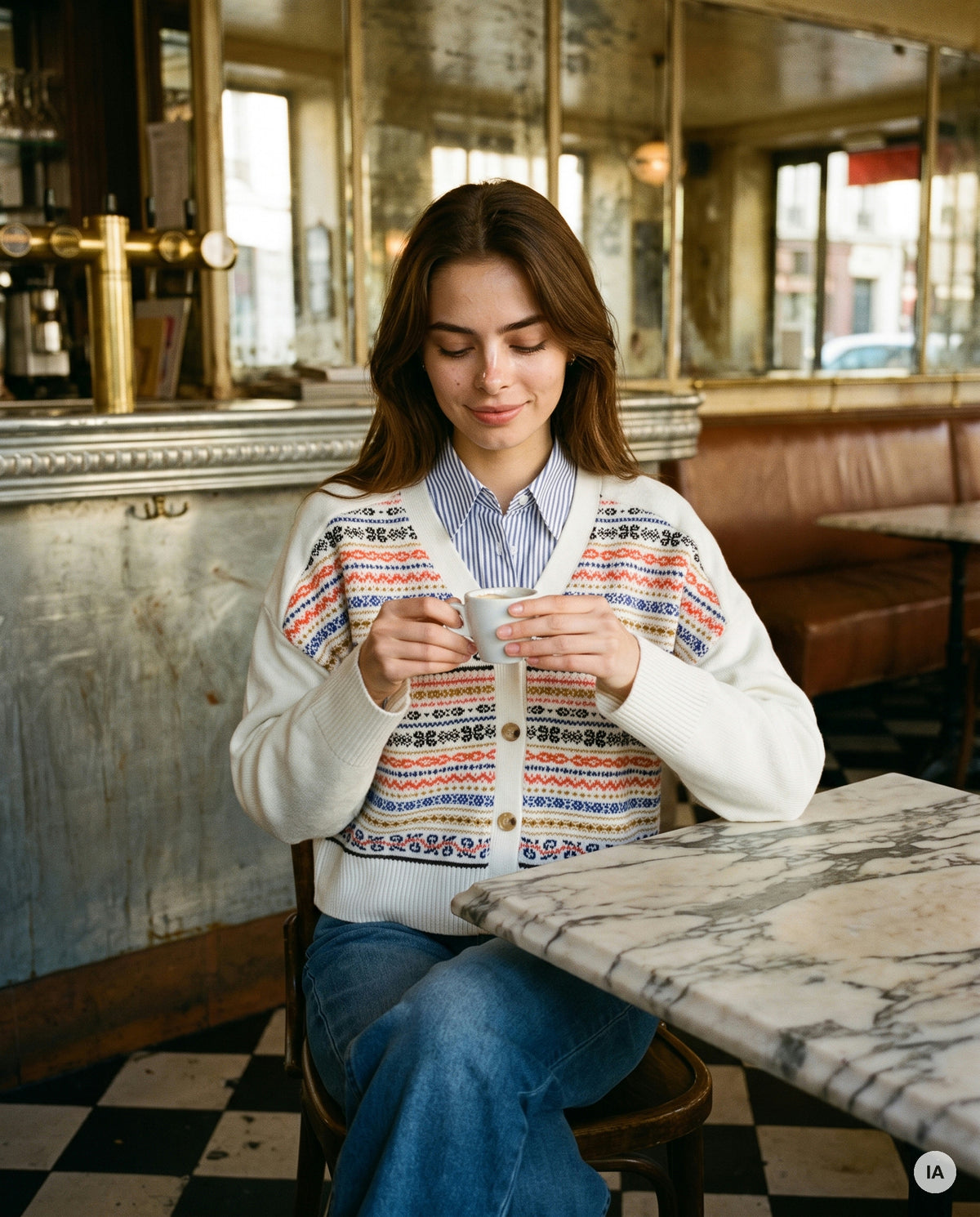 PULL TANDEM ECRU - MINUIT DOUZE Pull — Image générée par IA