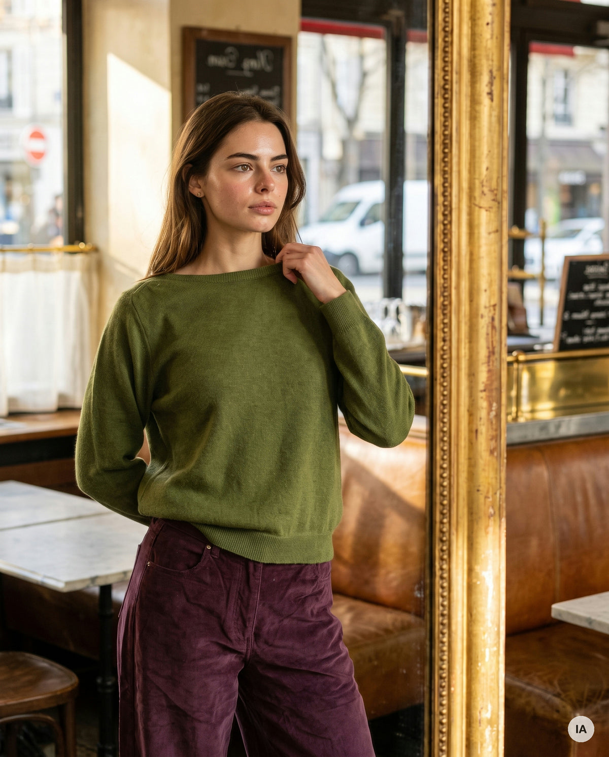 PULL THALITA KAKI - MINUIT DOUZE Pull — Image générée par IA