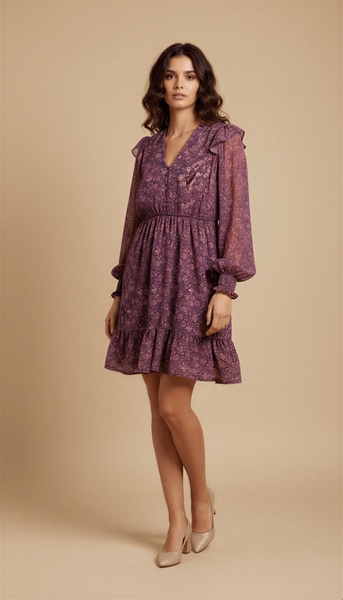 Robe Brava BORDEAUX FLEURI - RUE DES ABBESSES Robe