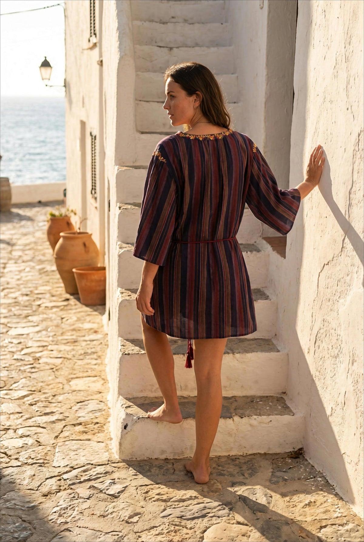 Robe Saraline ADORE | Robe bohème coton brodée