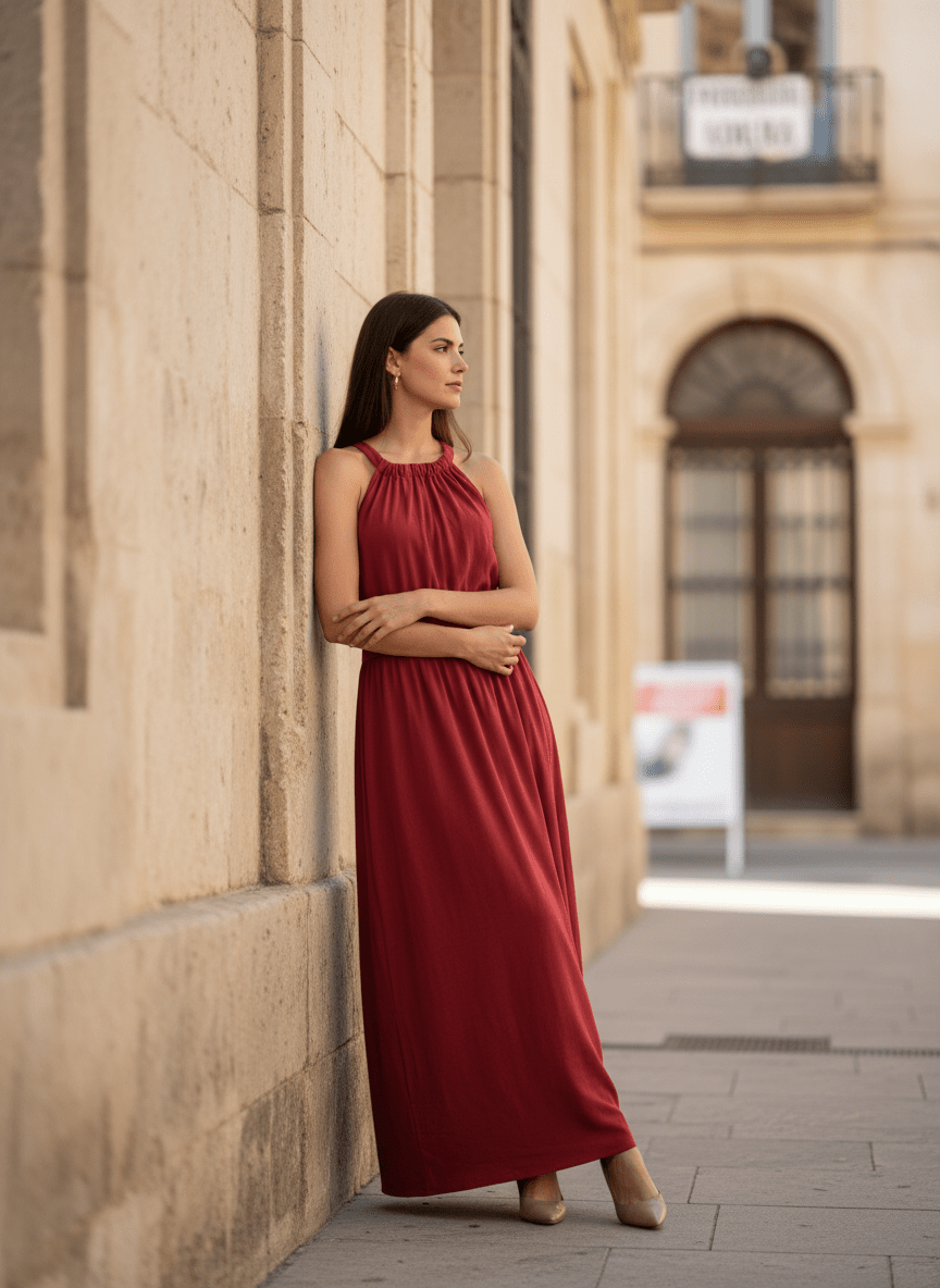 Robe Stuga DARK RED - THE KORNER Robe